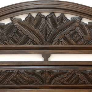 Headboard Banana Carving Plantation Teak