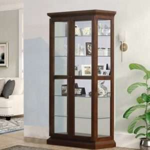 Vitrine Cabinet 6 Glass Shelves Plantation Teak