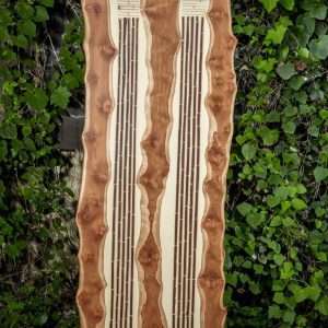 Model Top Table With Reclaimed Teak And Crushed Bamboo Inlay