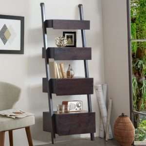 Bookshelf Wall With 4 Drawers Plantation Teak