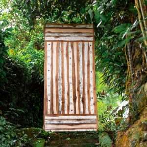 Model Top Table With Prime Terrazzo, And Reclaimed Teak Wood