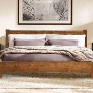 Bed Rustic In Solid Teak Polos