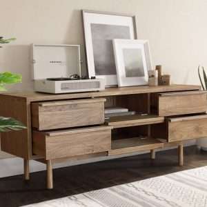 TV Cabinet / Sideboard With 4 Drawers In Teak