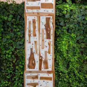 Model Top Table Prime Terrazzo And Reclaimed Teak Wood