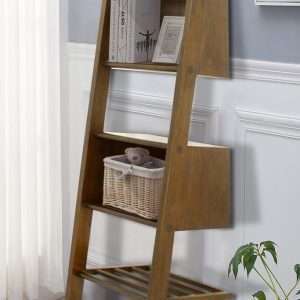 Wall Book / Towel Rack In Plantation Teak