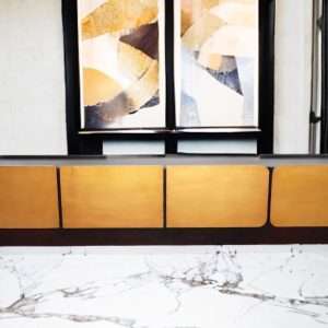 TV Cabinet With Brass Cover Plantation Teak