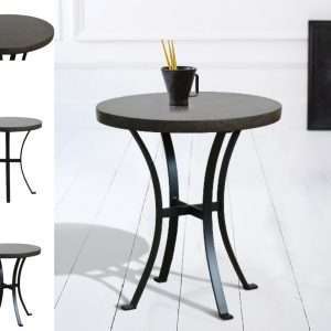 Side Table With Top Terrazzo With Metal Leg