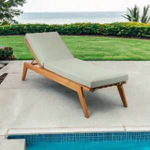 Sunbed With Rubber Webbing Plantation Teak