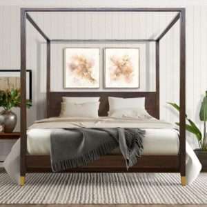4 Poster Bed " CONTEMPORARY " Teak