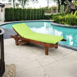 Sunbed RQL With Fabric Cushion Plantation Teak