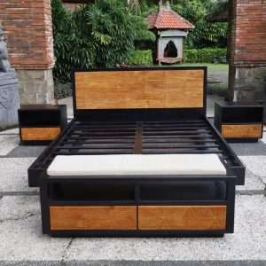 Bed Linear In Teak