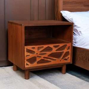 Nightstand Puzzle Carving Plantation Teak