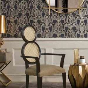 Armchair / Dining Chair " EIGHT " Leather Cushion And Woven Rattan Back Plantation Teak