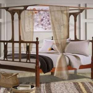 4 Poster Bed " ZANZIBAR " In Teak