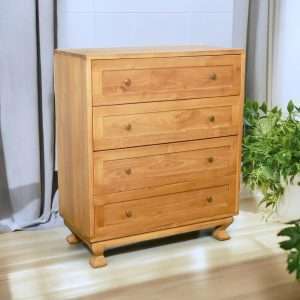 Chest Of 4 Drawers With Brass Handle Plantation Teak
