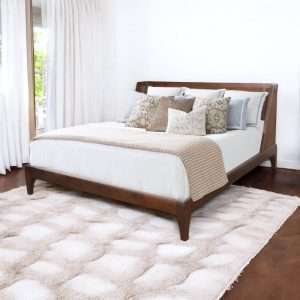 Bed " OBIE " Woven Rattan Headboard In Teak