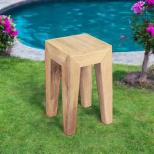 Stool / Side Table Flat In Sungkai Wood