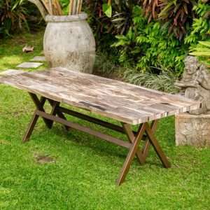 Dining Table With Petrified Wood On Top Model Legs " A "