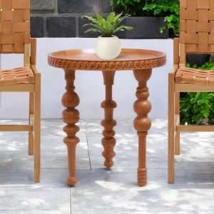 Round Side Table " KARIMUN " Plantation Teak