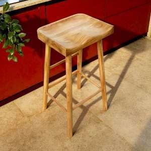 Barstool " SELENA " Curve Plantation Teak