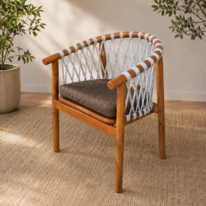 DINING CHAIR " HIBA X ROPE " PLANTATION TEAK